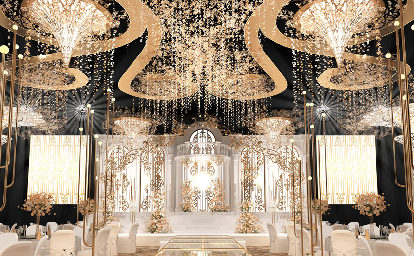 腾冲花木兰喜事汇金色大厅效果展示